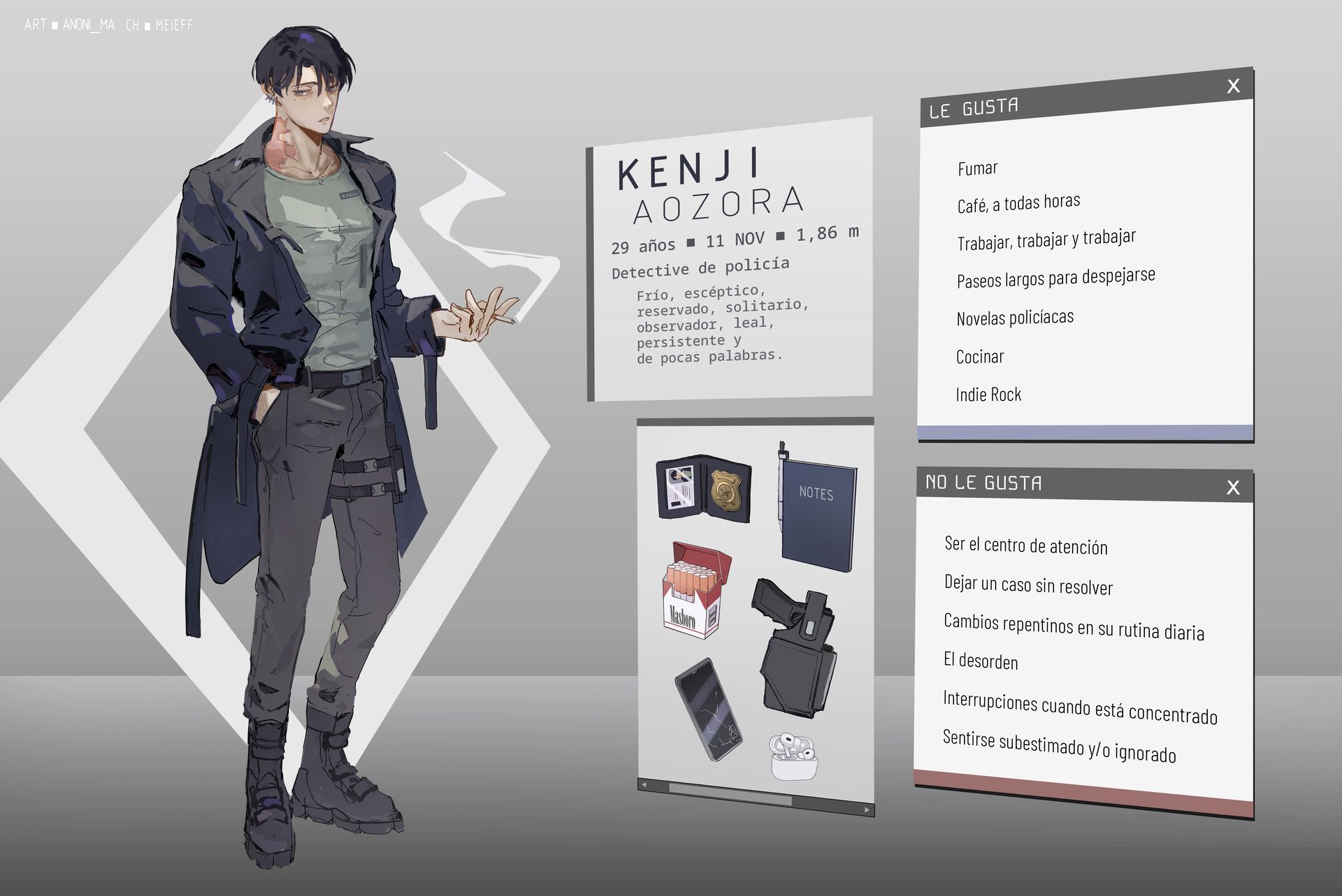 Kenji Aozora, detective de policía