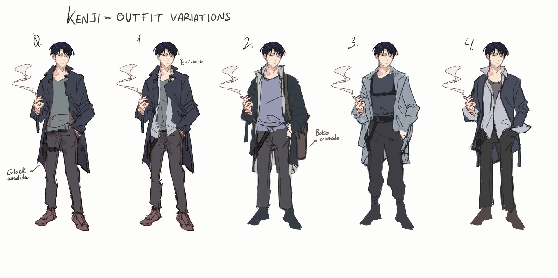 Kenji — variaciones de vestuario
